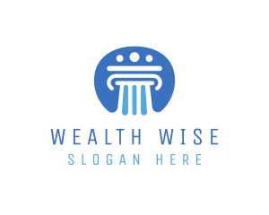 Finance - Financing Pillar Law Badge logo design