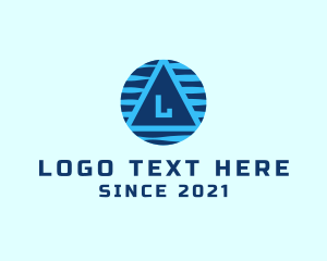 Futuristic - Cyber Tech Triangle logo design