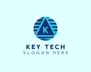 Cyber Tech Triangle logo design