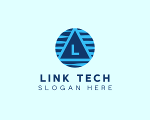 Cyber Tech Triangle logo design