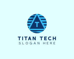 Cyber Tech Triangle logo design