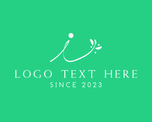Floral - Floral Leaf Letter I logo design