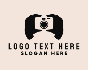 Vlogging - Camera Hand Photography logo design