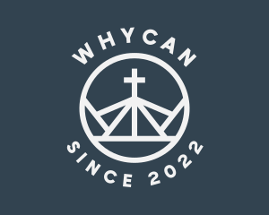 White - Christian Chapel Cross logo design