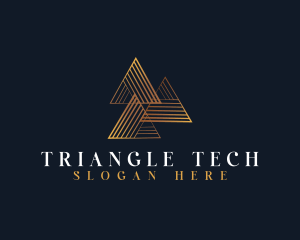 Elegant Pyramid Triangle logo design