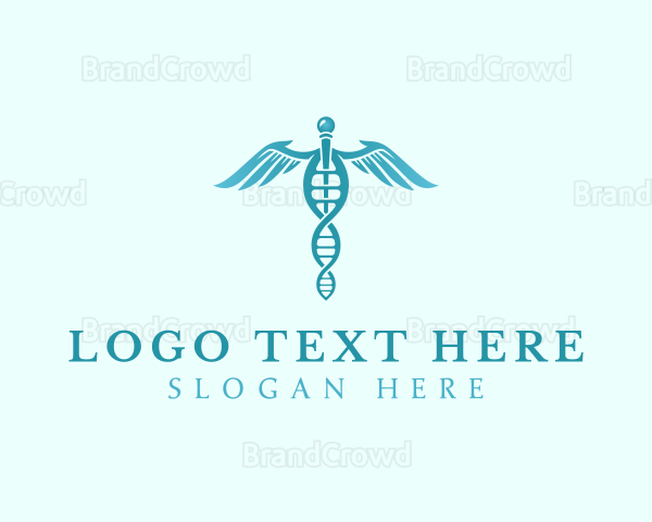 Medical Caduceus Wings Logo