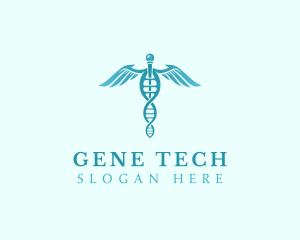 Medical Caduceus Wings logo design