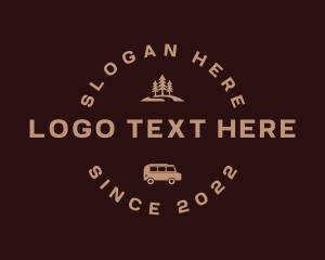 Destination - Mountain Camper Van logo design