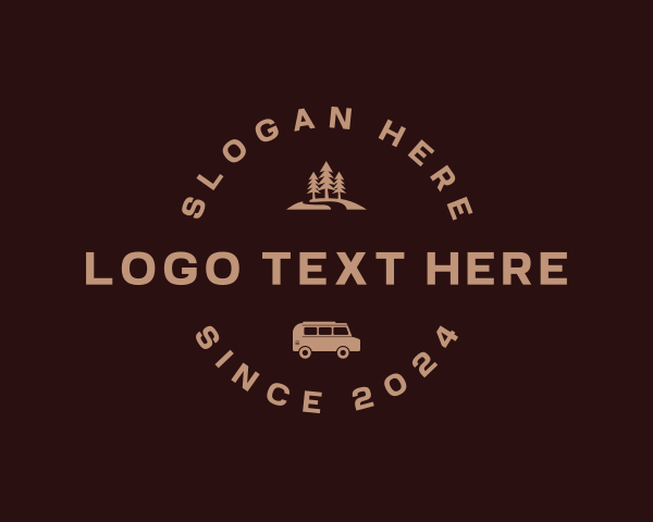 Outdoor - Mountain Camper Van logo design