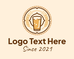 Lager - Oktoberfest Beer Glass logo design