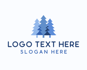 Shoal - Winter Pine Tree logo design