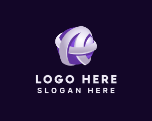 3D Gaming Globe Letter A Logo