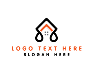 Modern House Roofing Logo