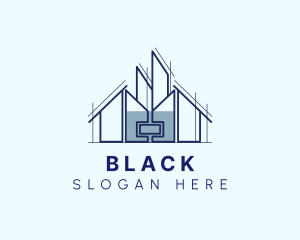 Architect - Urban House Building logo design