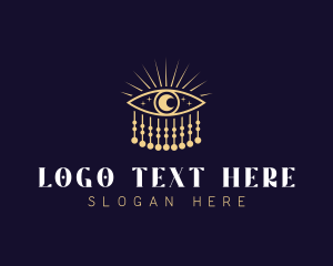 Celestial - Moon Bohemian Eye logo design