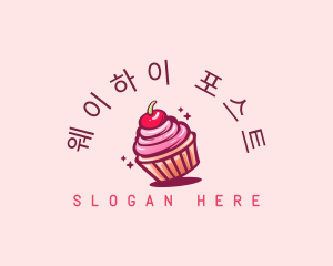 Sugar Cherry Cupcake Toppings logo design