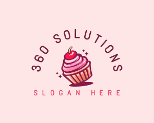 Sugar Cherry Cupcake Toppings logo design