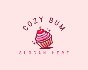 Sugar Cherry Cupcake Toppings logo design