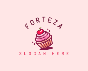 Sugar Cherry Cupcake Toppings logo design