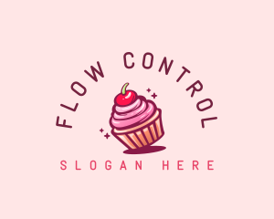 Sugar Cherry Cupcake Toppings logo design