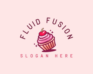 Sugar Cherry Cupcake Toppings logo design