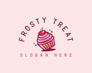 Sugar Cherry Cupcake Toppings logo design