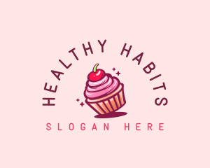 Sugar Cherry Cupcake Toppings logo design