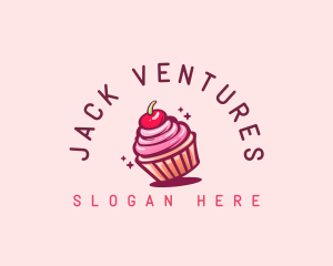 Sugar Cherry Cupcake Toppings logo design