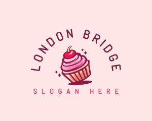 Sugar Cherry Cupcake Toppings logo design