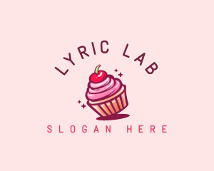 Sugar Cherry Cupcake Toppings logo design