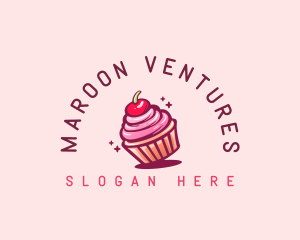 Sugar Cherry Cupcake Toppings logo design