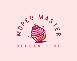 Sugar Cherry Cupcake Toppings logo design