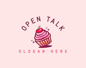 Sugar Cherry Cupcake Toppings logo design