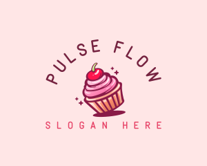 Sugar Cherry Cupcake Toppings logo design