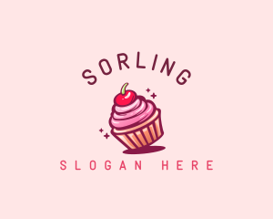 Sugar Cherry Cupcake Toppings logo design