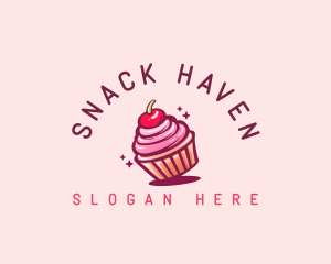 Sugar Cherry Cupcake Toppings logo design