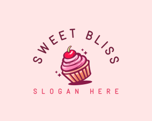 Sugar Cherry Cupcake Toppings logo design