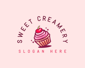 Sugar Cherry Cupcake Toppings logo design