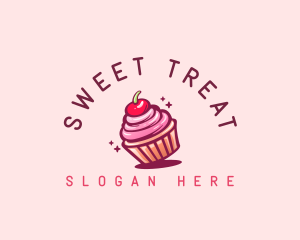 Sugar Cherry Cupcake Toppings logo design