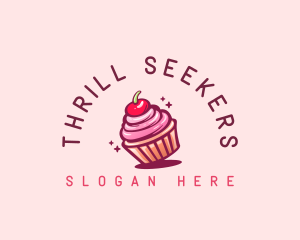 Sugar Cherry Cupcake Toppings logo design