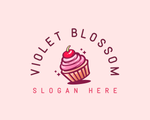 Sugar Cherry Cupcake Toppings logo design