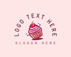 Cupcake - Sugar Cherry Cupcake Toppings logo design
