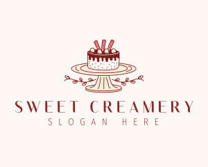 Sweet Chocolate Cake logo design