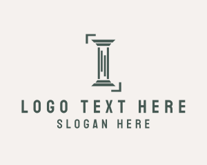 Column - Construction Column Pillar logo design