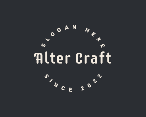 Hipster Crafting Workshop logo design