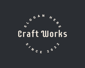 Crafting - Hipster Crafting Workshop logo design