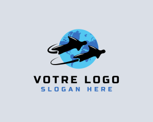 Wing Suit Flight Planet Logo