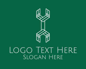 Modern Abstract Wrench Logo