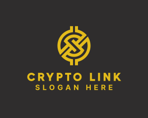 Altcoin - Golden Crypto Letter S logo design
