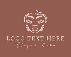 Skincare - Feminine Leaf Face logo design